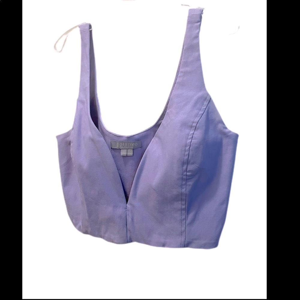 Purple structured crop top/bralette